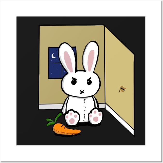 Angry Rabbit Wall Art by tighttee